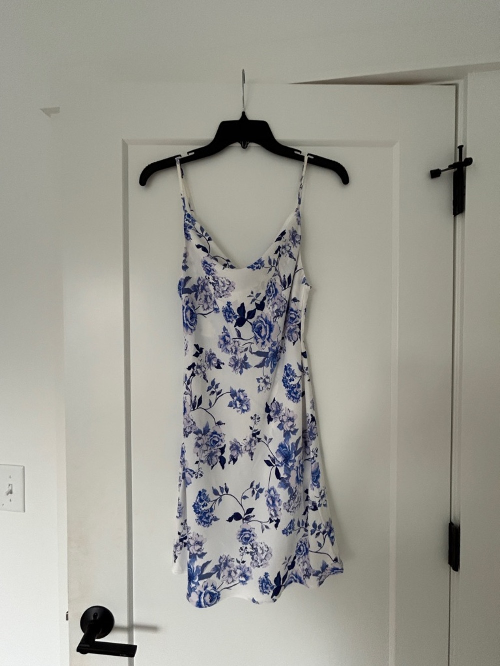 Urban Outfitters White Dress with Blue Floral Print